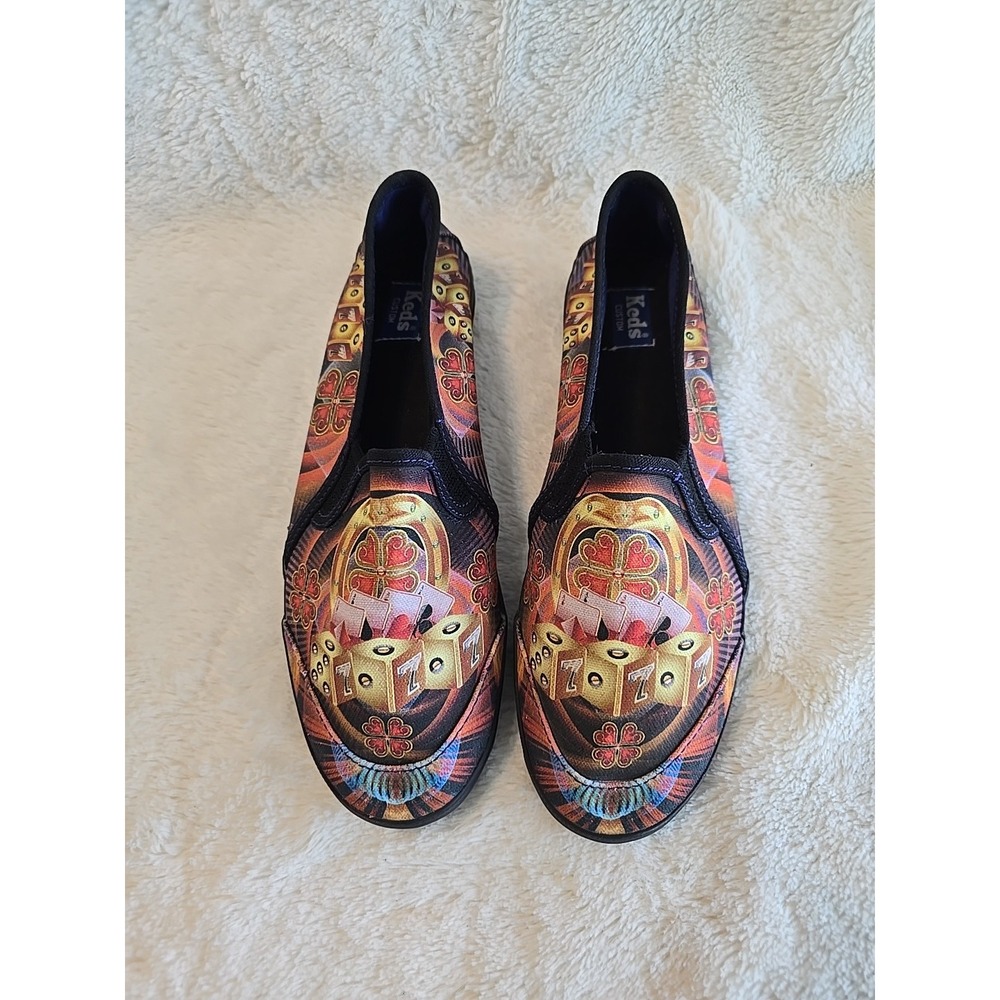 Keds Custom Shoes Slides Canvas Poker‎ Gambling Casino Dice Size 8.5